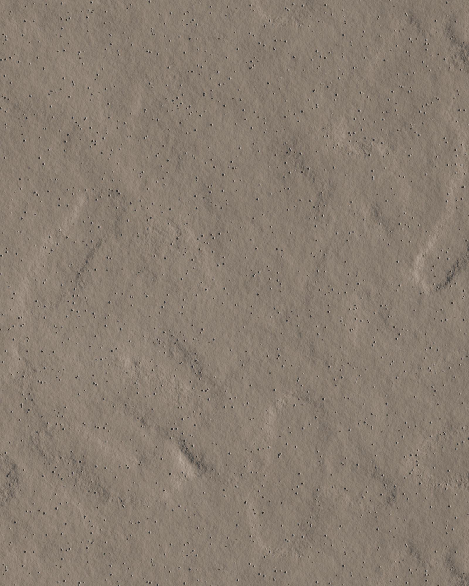 Close-up study of a grey concrete-effect surface with soft mottling and fine pinholes.